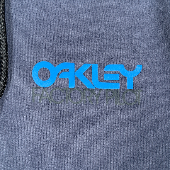 Oakley Sweater Adult EXTRA LARGE Blue Zip Hoodie Factory Pilot Motocross - Picture 3 of 9